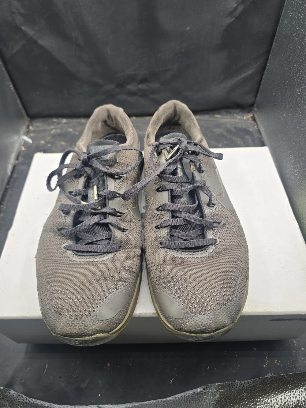 Nike Men's Brown Knit‎ Lace-Up Athletic Shoes